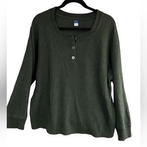 Old Navy Green Henley thermal size XXL